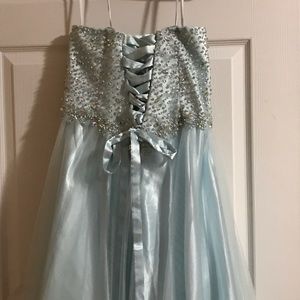 Formal light blue gown